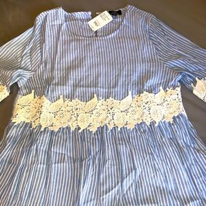 Suzanne Betro Boho 3/4 bell sleeve w/lace